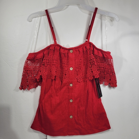 Womens/Juniors No Boundaries Off the Shoulder Tank Top - Picture 5 of 5